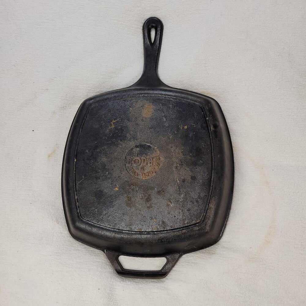 Lodge Pan Cast Iron Square Grill Pans 10 1/2” & Handle USA 289X Kitchen L8SGP - Picture 13 of 15